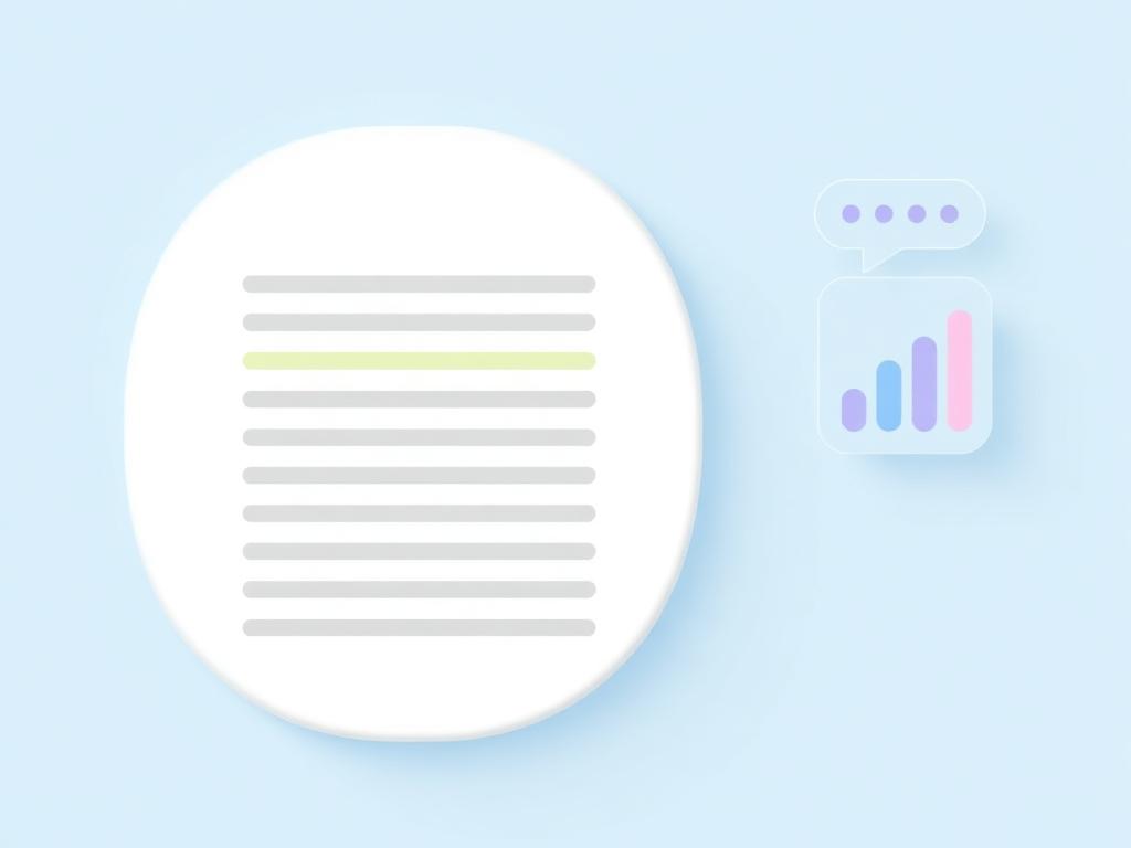 Illustration of an annotated essay with highlights and a feedback chart